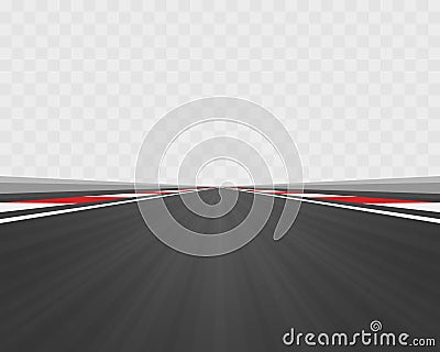 Track road to infinity, Road vector highway. Vector Illustration