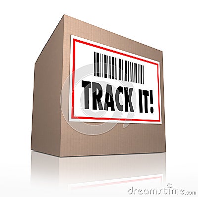 Track It Words Package Tracking Shipment Logistics Stock Photo