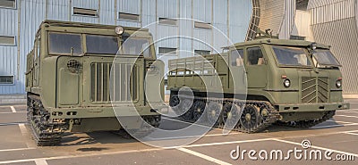 Tracked artillery tractor Stock Photo
