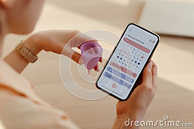 Tracking App for Menstrual Cycle Stock Photo