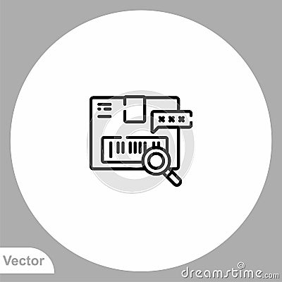 Tracking delivery vector icon sign symbol Vector Illustration