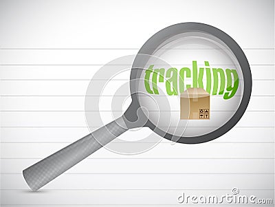 Tracking package concept illustration design Cartoon Illustration