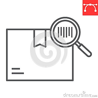 Tracking Parcel line icon Vector Illustration