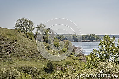 Tracking in a stunning valley and vild nature at Ejby Å dal, Denmark Stock Photo