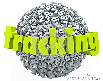 Tracking Word Numbers Online Data Information Order Finding Stock Photo