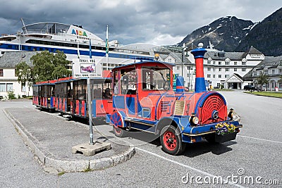 Trackless train Editorial Stock Photo