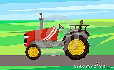 Tractor Agrimotor Machine Vector Illustration Vector Illustration