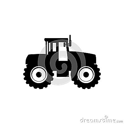 Tractor cultivating icon Vector Illustration