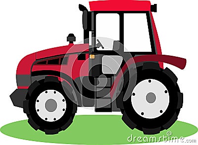 Cute Tractor Cartoon Vector Illustration