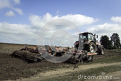 Tractor harrow Editorial Stock Photo