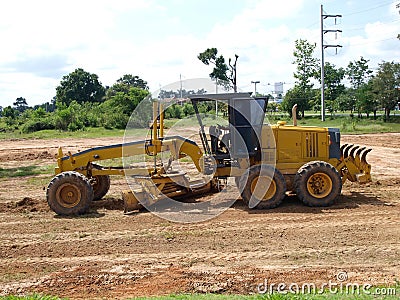 Tractor heavy construction equipment Stock Photo