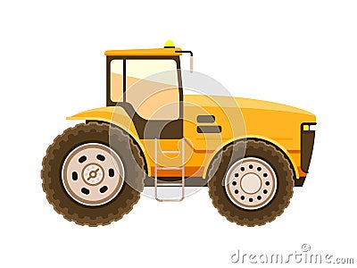 Tractor heavy technique isolated on white background Vector Illustration