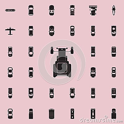 tractor icon. Transport view from above icons universal set for web and mobile Stock Photo