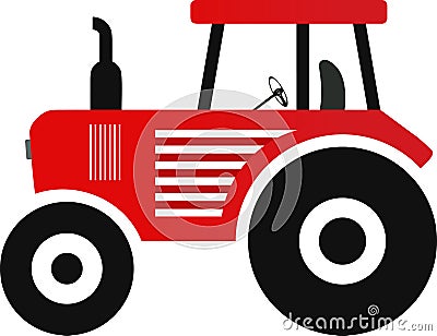 Tractor icon vector vehicle for Agriculture Farming vehicle color Vector Illustration