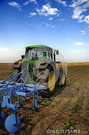 Tractor - modern agriculture equipment Editorial Stock Photo