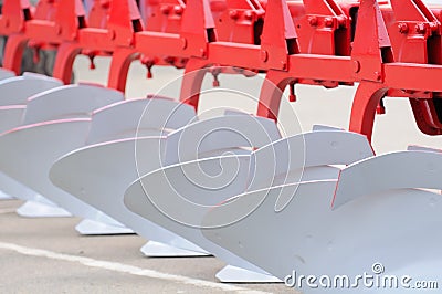 Tractor Plough Stock Photo