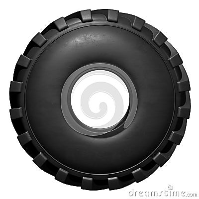 Tractor tire. 3D render Stock Photo