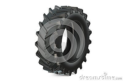 Tractor tire or tractor tyre closeup Stock Photo