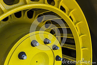 Tractor Track Wheel Stock Photo