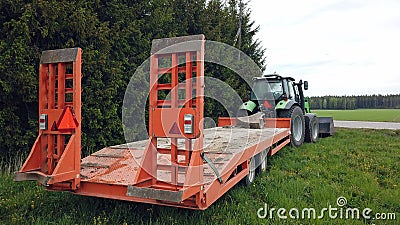 Tractor and trailer Stock Photo