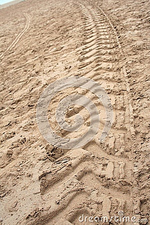 Tractor Tyre print Stock Photo