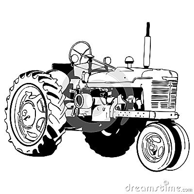 Tractor vector eps illustration by crafteroks Vector Illustration
