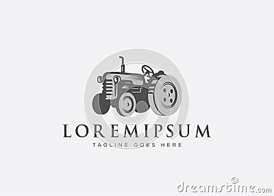 Tractor Logo Template. vector of agricultural vehicle Vector Illustration