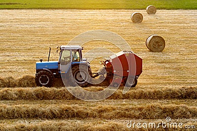 Tractor working Stock Photo