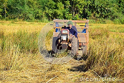 Tractors, plow-assisted machinery Editorial Stock Photo