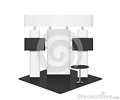 Trade conference exhibition stand Vector Illustration