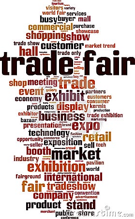 Trade fair word cloud Vector Illustration