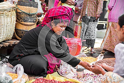 Trade for the people of Burma is the main source of income Editorial Stock Photo