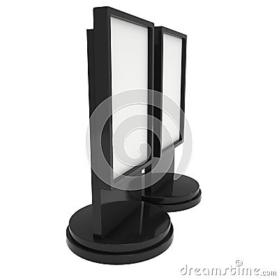 Trade show booth LCD screen stand Stock Photo