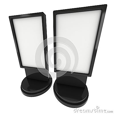 Trade show booth LCD screen stand Stock Photo