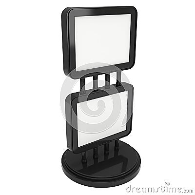 Trade show booth LCD screen stand Stock Photo