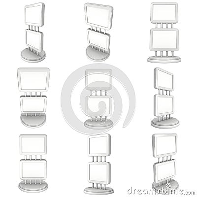 Trade show booth LCD screen stand Stock Photo