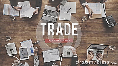 Trade Swap Deal Exchange Merchandise Commerce Concept Stock Photo