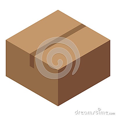Trade war global parcel icon, isometric style Vector Illustration