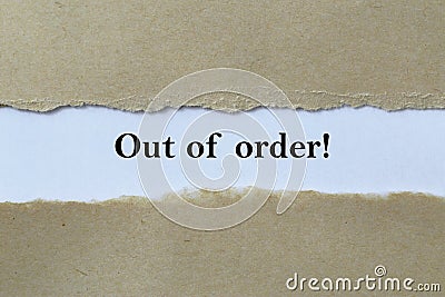 Out of order! Stock Photo