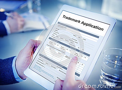 Trademark Application Document Form Concept Stock Photo