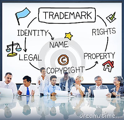 Trademark Copyright Identity Branding Product Concept Stock Photo