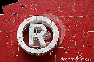 Trademark puzzle Stock Photo