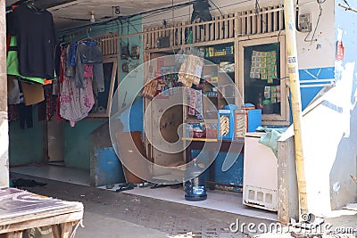 traders of various kinds of food and drinks in the house during the day Editorial Stock Photo