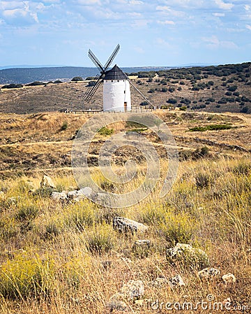 Tradicional Windmill in Ojos Negros, Spain Stock Photo