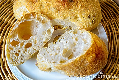 Tradiional Italian ciabatta bread Stock Photo