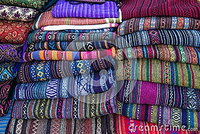 Tradition colorful silk clothes Stock Photo