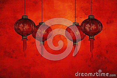 Background chinese china tradition celebrate lantern red Stock Photo