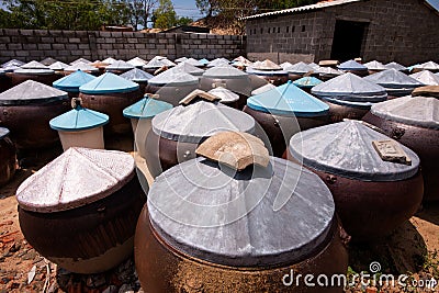 Tradition fish sauce in Phan Thiet, Vietnam Stock Photo