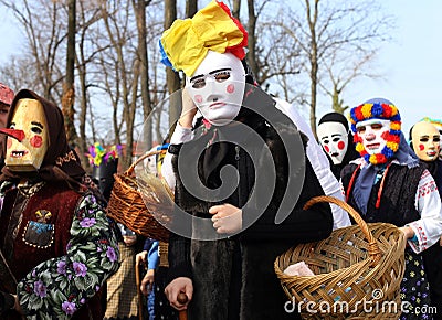 TRADITION IN ROMANIA - ``CUCKOOS FESTIVAL`` Stock Photo