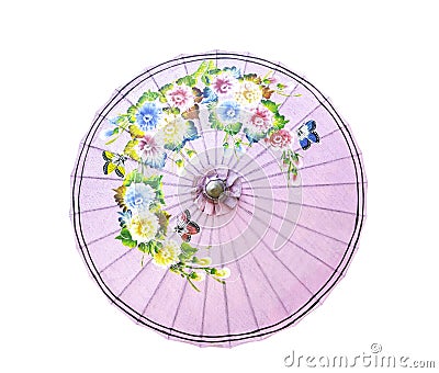 Tradition Thai umbrella style isolated Stock Photo